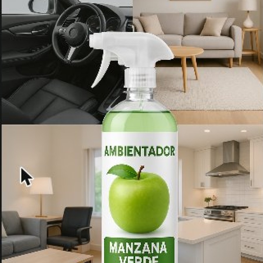 Atomizador Ambientador Manzana Verde PROECO en una cocina