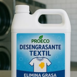 Bidón de Desengrasante Textil PROECO en una lavandería