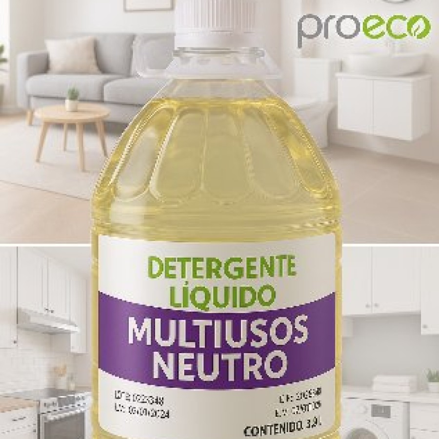 Garrafa de Detergente Líquido Multiusos Neutro PROECO de 3.8 litros