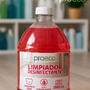 Botella roja de Limpiador Desinfectante PROECO de 3800 ml