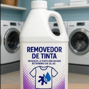 Garrafa de Removedor de Tinta PROECO en una lavandería